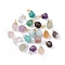 Natural Gemstone Pendants, with Brass Bails, Faceted, Teardrop, 19~21x12~14x11~15mm, Hole: 5x3mm
