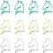 UNICRAFTALE About 12Pcs 3 Colors 304 Stainless Steel Horse Pendants Hollow Charms Animal Charms Equestrian Horsemanship Charms 1.8mm Hole for DIY Bracelet Necklace Jewelry Making