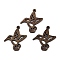 Walnut Wood Pendants, Bird, Coconut Brown, 30.5x30x2.5mm, Hole: 1.8mm