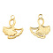 Ion Plating(IP) 201 Stainless Steel Pendants, Ginkgo Leaf, Real 18K Gold Plated, 24x19x2mm, Hole: 2mm