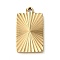 Ion Plating(IP) 304 Stainless Steel Pendants, Rectangle Charm, Golden, 21x11.5x1.9mm, Hole: 1.8mm