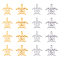201 Stainless Steel Pendants, Tortoise, Golden & Stainless Steel Color, 19x17x1mm, Hole: 1.5mm, 2 colors, 8pcs/color, 16pcs/box