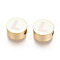 304 Stainless Steel Beads, Flat Round with Letter, Letter.L, 10x4.5mm, Hole: 2mm