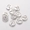 Non-Tarnish 201 Stainless Steel Charms, Flat Round with Anchor, Stainless Steel Color, 12x1mm, Hole: 1.5mm