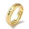 Green Cubic Zirconia Finger Rings, Rack Plating Brass Adjustable Rings for Women, Long-Lasting Plated, Lead Free & Cadmium Free, Real 18K Gold Plated, 5mm, Inner Diameter: 17mm