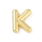 Rack Plating Brass Pendants, Long-Lasting Plated, Lead Free & Cadmium Free, Real 18K Gold Plated, Letter K, 18x13.5x4mm, Hole: 1.8mm