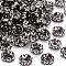 Brass Grade A Crystal Rhinestone Spacer Beads, Cadmium Free & Lead Free, Waves Edge, Rondelle, Gunmetal, 6x3mm, Hole: 1mm