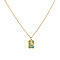 Stainless Steel Enamel  Necklaces for Women, Rectangle