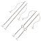 2 Sets 2 Style Brass Rhinestone Non-slip Bra Straps, Elastic Adjustable Bra Strap Holder, with Lobster Claw Clasps, Silver, 1set/style