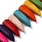 Synthetic Turquoise Beads Strands, Dyed, Horn, Top Drilled, Mixed Color, 31x10x8mm, Hole: 1mm, about 313pcs/1000g