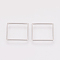Anti-Tarnish 304 Stainless Steel Linking Ring, Square, Stainless Steel Color, 20x20x0.8mm
