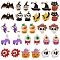 30Pcs 15 Style Halloween Alloy Enamel Pendants Sets, Light Gold, Mixed Shapes Charm, Mixed Color, 21.5~33x14.5~30x1~1.5mm, Hole: 1.6~2mm, 2pcs//style