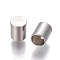 Tarnish Resistant 201 Stainless Steel Cord End Caps, Column, Stainless Steel Color, 6x5mm, Hole: 4mm