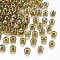 Transparent Acrylic Beads, AB Color Plated, Round, Goldenrod, 6x5mm, Hole: 1.8mm, about 4400pcs/500g