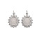 304 Stainless Steel Pendant Enamel Settings, with Jump Rings, Oval, Stainless Steel Color, 16x11.5x2mm, Hole: 2.5mm