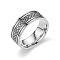 201 Stainless Steel Scale Pattern Finger Rings for Men, Stainless Steel Color, US Size 10(19.8mm)
