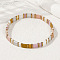 Vintage Style Glass Seed Beaded Stretch Bracelets for Women, Pearl Pink, Inner Diameter: 6-1/4 inch(16cm)~6-1/2 inch(16.5cm)