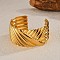 304 Stainless Steel Cuff Bangles for Women, Golden, Inner Diameter: 2-3/8 inch(6.05cm)
