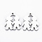 Non-Tarnish 201 Stainless Steel Pendants, Cut, Boy and Girl, Stainless Steel Color, 17.5x15x1mm, Hole: 1.4mm
