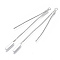 Brass Snake Chains Tassel Big Pendants, Nickel Free, Rectangle, Real Platinum Plated, 63x3x2mm, Hole: 1.6mm