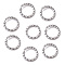 Tarnish Resistant 304 Stainless Steel Jump Rings, Open Jump Rings, Twisted, Stainless Steel Color, 18 Gauge, 8x1mm, Inner Diameter: 6mm