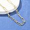 Unisex Brass Cable Chains Necklaces, Soldered Paperclip Chains, with Lobster Claw Clasps, Long-Lasting Plated, Golden, 18.3 inch(46.5cm)