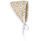 Flower Decor Lace Triangle Bandanas, Hollow Out Headwear Headband, Women's Tassel Trim Kerchief Turban, Pale Goldenrod, 1080mm