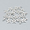 925 Sterling Silver Charms, with Jump Ring, Star, Silver, 12x10x1mm, Hole: 4mm