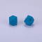 Hexagonal Silicone Focal Beads, Teal, 23x17.5x23mm, Hole: 2.5mm