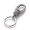 304 Stainless Steel Split Key Rings, Keychain Clasp Findings, Hawk, Antique Silver, 75mm, Ring: 28x2.5mm, 22mm Inner Diameter