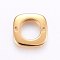 304 Stainless Steel Links connectors, Square, Golden, 13.5x13.5x2mm, Hole: 1.5mm