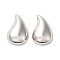 Brass Pendants, Cadmium Free & Nickel Free & Lead Free, Teardrop, Real Platinum Plated, 23.5x15.5x6.5mm, Hole: 1.3x2.7mm