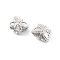 Brass Spacer Beads, Cadmium Free & Nickel Free & Lead Free, Butterfly, Platinum, 5x6x4mm, Hole: 1.5x1.5mm