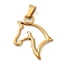 PVD Vacuum Plating 304 Stainless Steel Pendants, Hollow Horse Head Charms, Golden, 22.5x19x1.5mm, Hole: 3.5x6.5mm