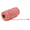 100M Macrame 2-Ply Cotton Braid Thread, with Spool, Round, Red, 2mm, about 109.36 Yards(100m)/Roll