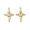 Brass Pendants, with Glass, Star Charm, Real 18K Gold Plated, 15.5x10x3mm, Hole: 0.9mm