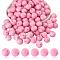 100Pcs Silicone Beads Round Rubber Bead 15MM Loose Spacer Beads for DIY Supplies Jewelry Keychain Making, Pearl Pink, 15mm