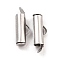 Non-Tarnish 304 Stainless Steel Slide On End Clasp Tubes, Slider End Caps, Stainless Steel Color, 16x6x4mm, Hole: 3x1mm, Inner Diameter: 3mm
