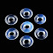 Opalite Pendants, Donut/Pi Disc, 18x4.5~5.5mm, Hole: 5.5mm