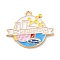 Alloy Enamel Pendants, Golden, Chemical Molecules, 21x26x1.5mm, Hole: 1.6mm
