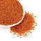12/0 Grade A Round Glass Seed Beads, Silver Lined, Dark Orange, 12/0, 2x1.5mm, Hole: 0.3mm, about 30000pcs/bag