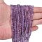 Natural Amethyst Beads Strands, Faceted, Rondelle, 3x2mm, Hole: 0.5mm, about 165pcs/strand, 15.16 inch(38.5cm)