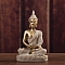 Resin Buddha Statue Display Decoration, for Home Office Desktop Feng Shui Decoration, Goldenrod, 75x50x110mm