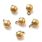 Ion Plating(IP) 304 Stainless Steel Charms, Round Charm, Real 18K Gold Plated, 9x6mm, Hole: 1.6mm