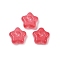 Transparent Glass Beads, Star, Baking Paint, Crimson, 10.5x11x5mm, Hole: 1mm