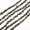 Natural Pyrite Nuggets Beads Strands, 4~5x2~3mm, Hole: 1mm, about 15.7 inch
