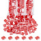 210~240Pcs Glass Seed Beads, 2-Hole, Rectangle, FireBrick, 5x4.5~5.5x2~2.5mm, Hole: 0.5~0.8mm