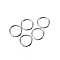 Tarnish Resistant 304 Stainless Steel Jump Rings, Open Jump Rings, Stainless Steel Color, 21 Gauge, 6x0.7mm, Inner Diameter: 4.6mm