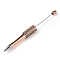 Beadable Pen, Plastic Ball-Point Pen, with Iron Rod & Rhinestone & ABS Imitation Pearl, for DIY Personalized Pen with Jewelry Beads, Sandy Brown, 150x15mm