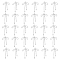 30Pcs Alloy Pendants, Bowknot, Platinum, 32.5x20x3mm, Hole: 1.4mm